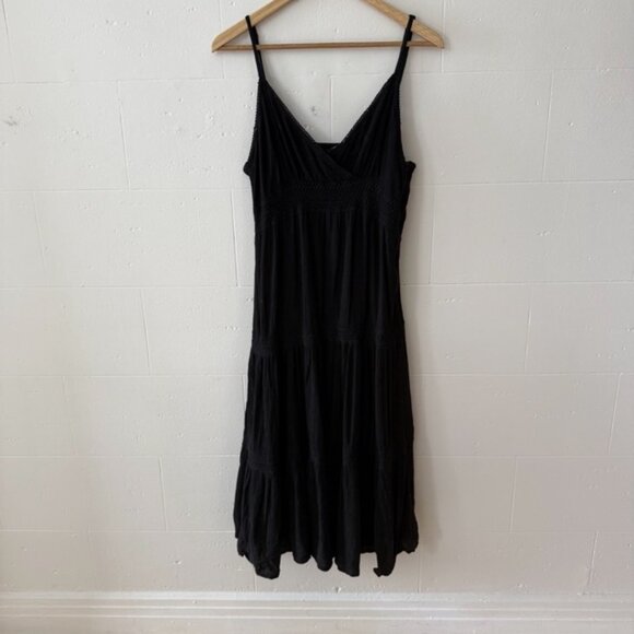 le chateau Dresses & Skirts - Le Chateau | Cotton & Crochet Black Boho Strappy Maxi Dress | Size Medium